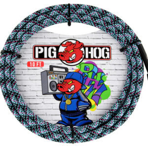Pig Hog "Blue Graffiti" Instrument Cable - 10FT