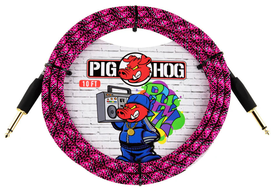 Pig Hog "Pink Graffiti" Instrument Cable - 10FT