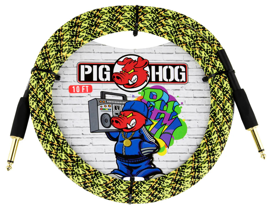 Pig Hog "Yellow Graffiti" Instrument Cable - 10FT
