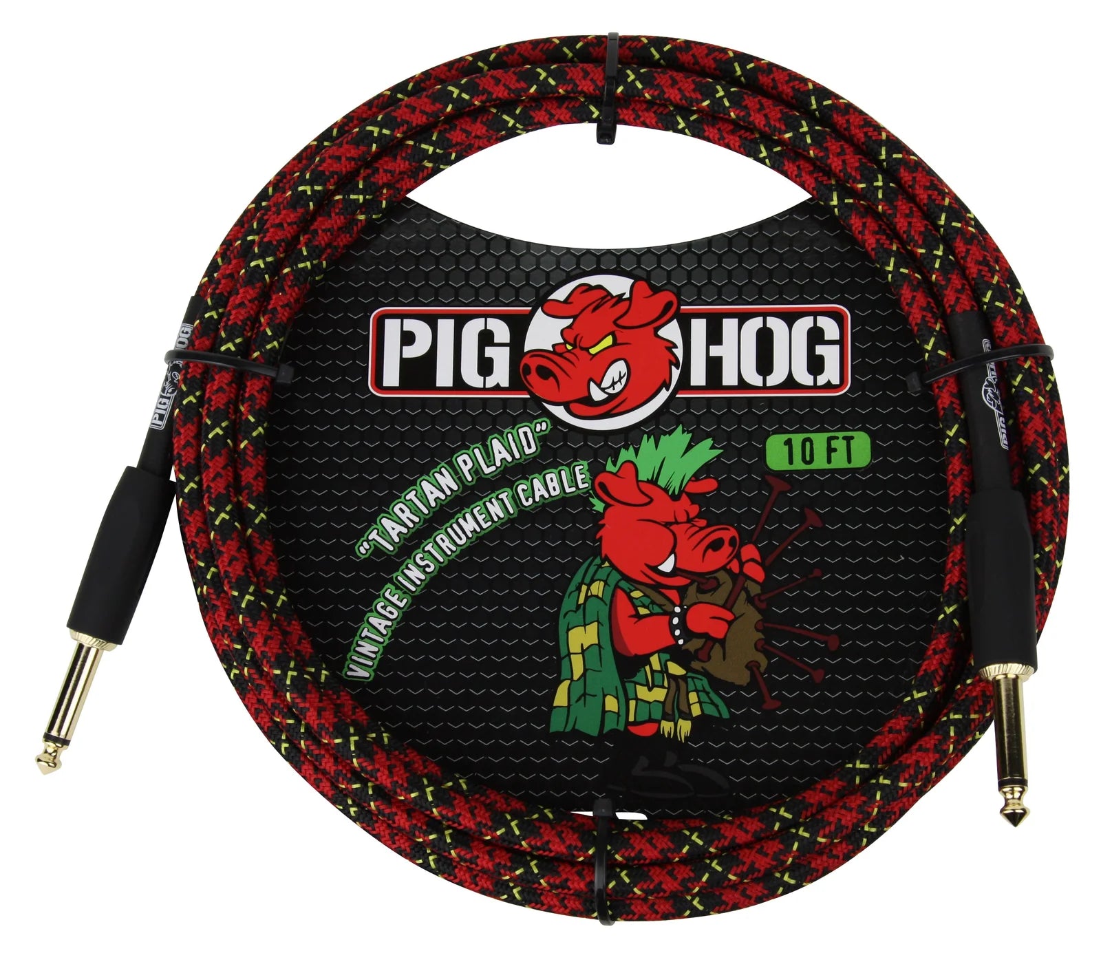 Pig Hog "Tartan Plaid" Instrument Cable- 10FT