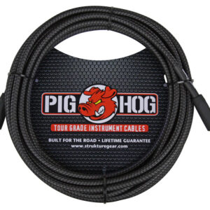 Pig Hog "Black Woven" Instrument Cable - 20FT