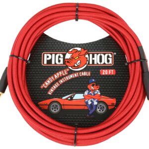 Pig Hog "Candy Apple Red" Instrument Cable- 20FT