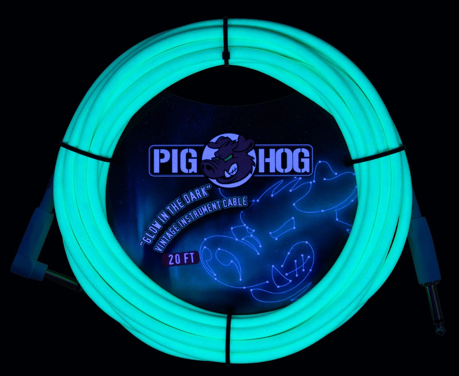 Pig Hog "Glow In The Dark" Instrument Cable - 20FT