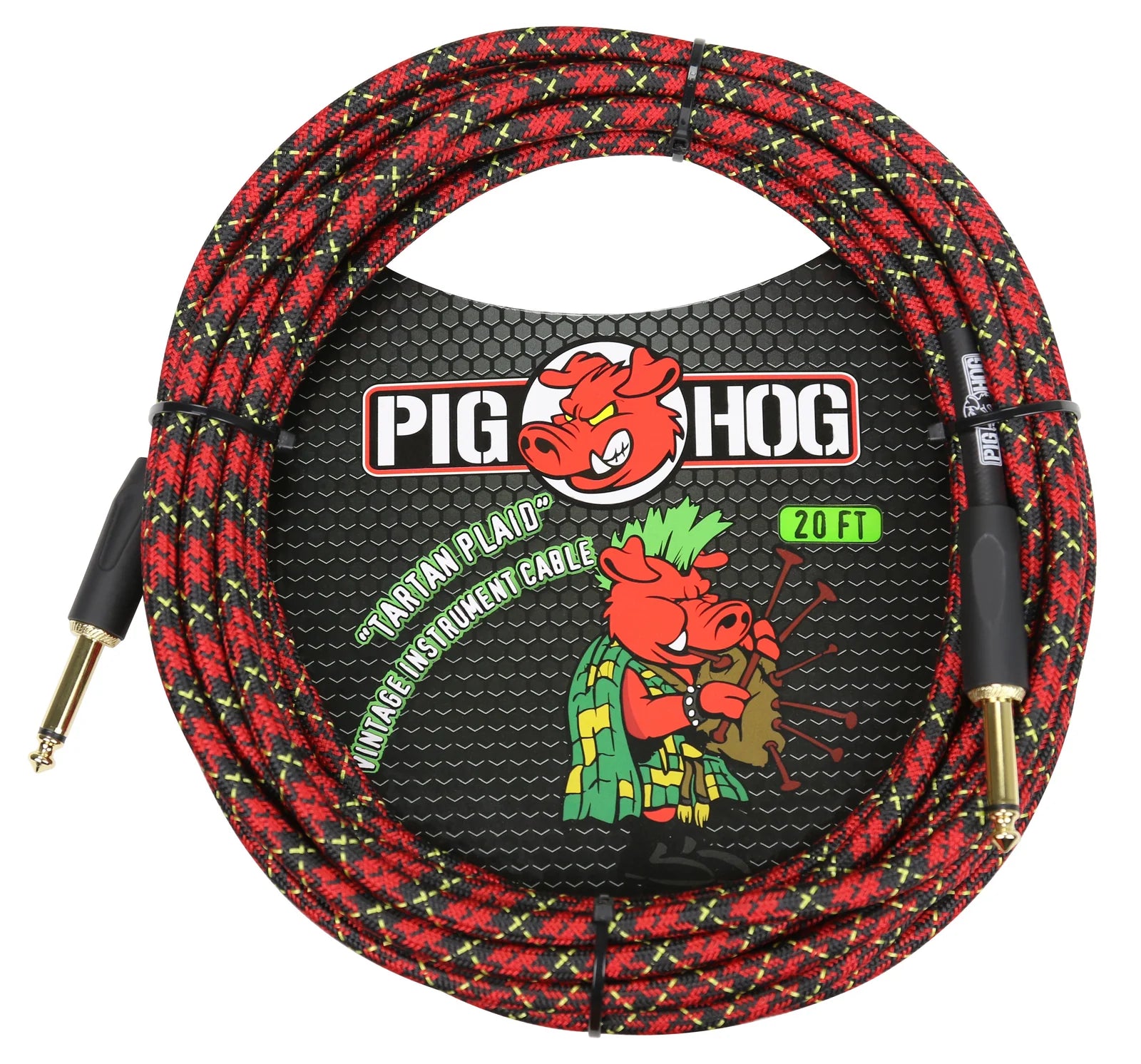 Pig Hog "Tartan Plaid" Instrument Cable- 20FT