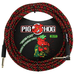 Pig Hog "Tartan Plaid" Instrument Cable - Right Angle - 20FT