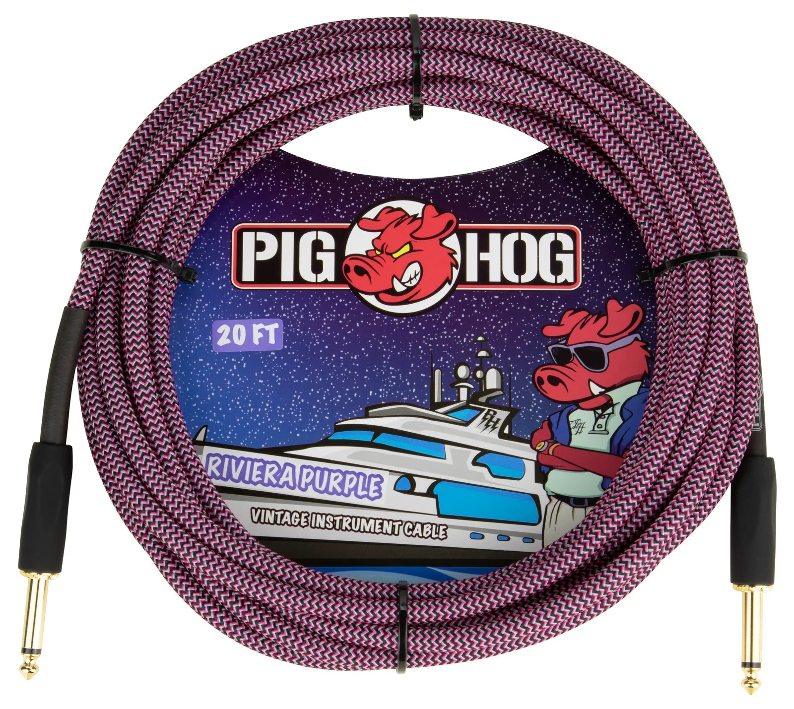 Pig Hog "Riviera Purple" Instrument Cable - 20FT