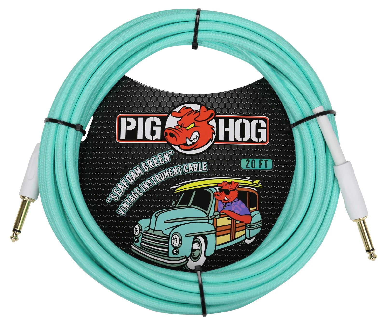Pig Hog "Seafoam Green" Instrument Cable - 20FT