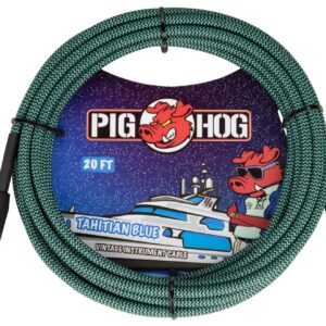 Pig Hog "Tahitian Blue" Instrument Cable - 20FT