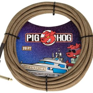 Pig Hog "Tuscan Brown" Instrument Cable - Right Angle - 20FT