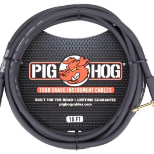 Pig Hog 8mm Instrument Cable-Right Angle - 10FT