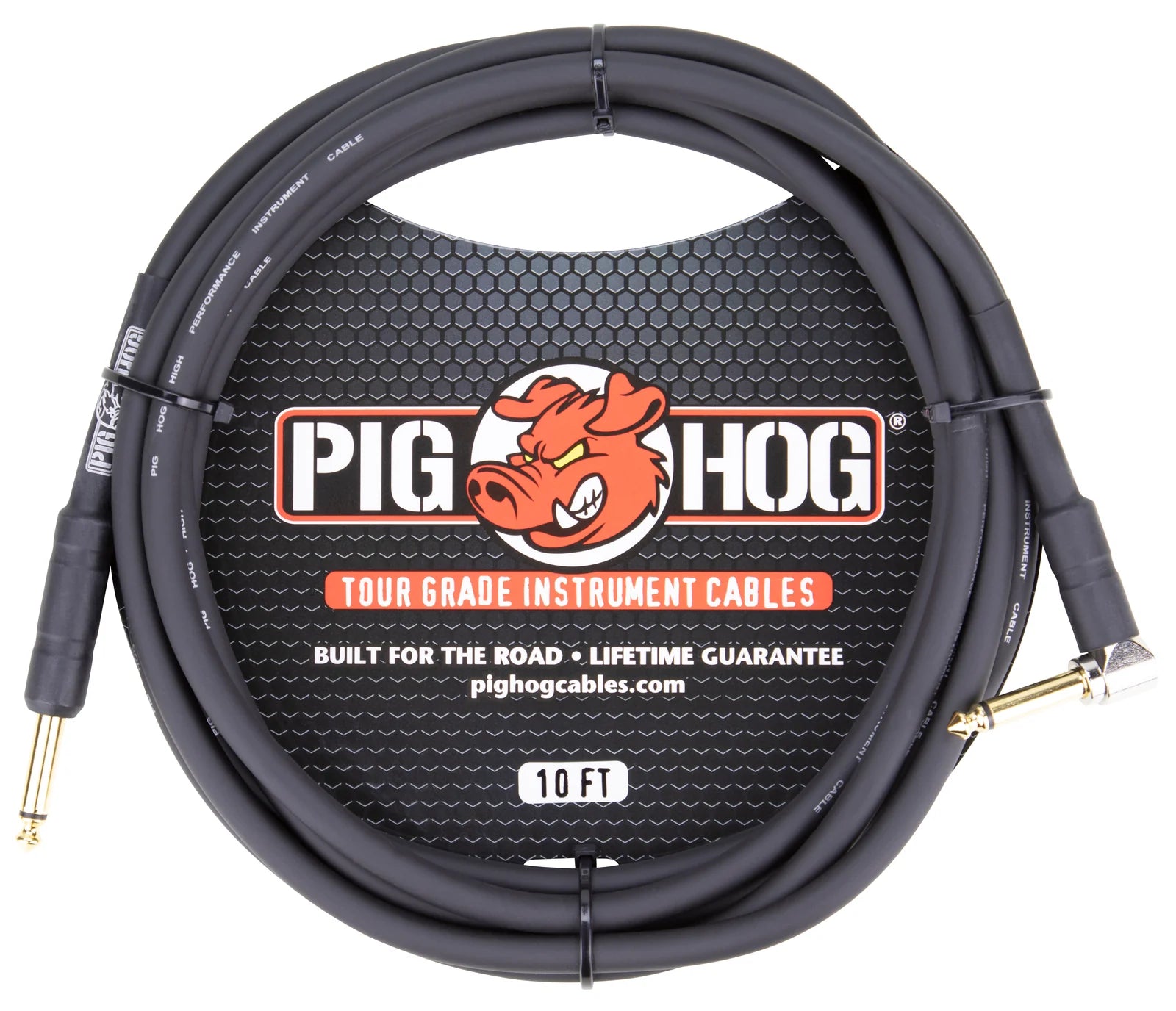 Pig Hog 8mm Instrument Cable-Right Angle - 10FT