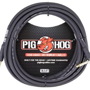 Pig Hog 8mm Instrument Cable-Right Angle - 18.5FT