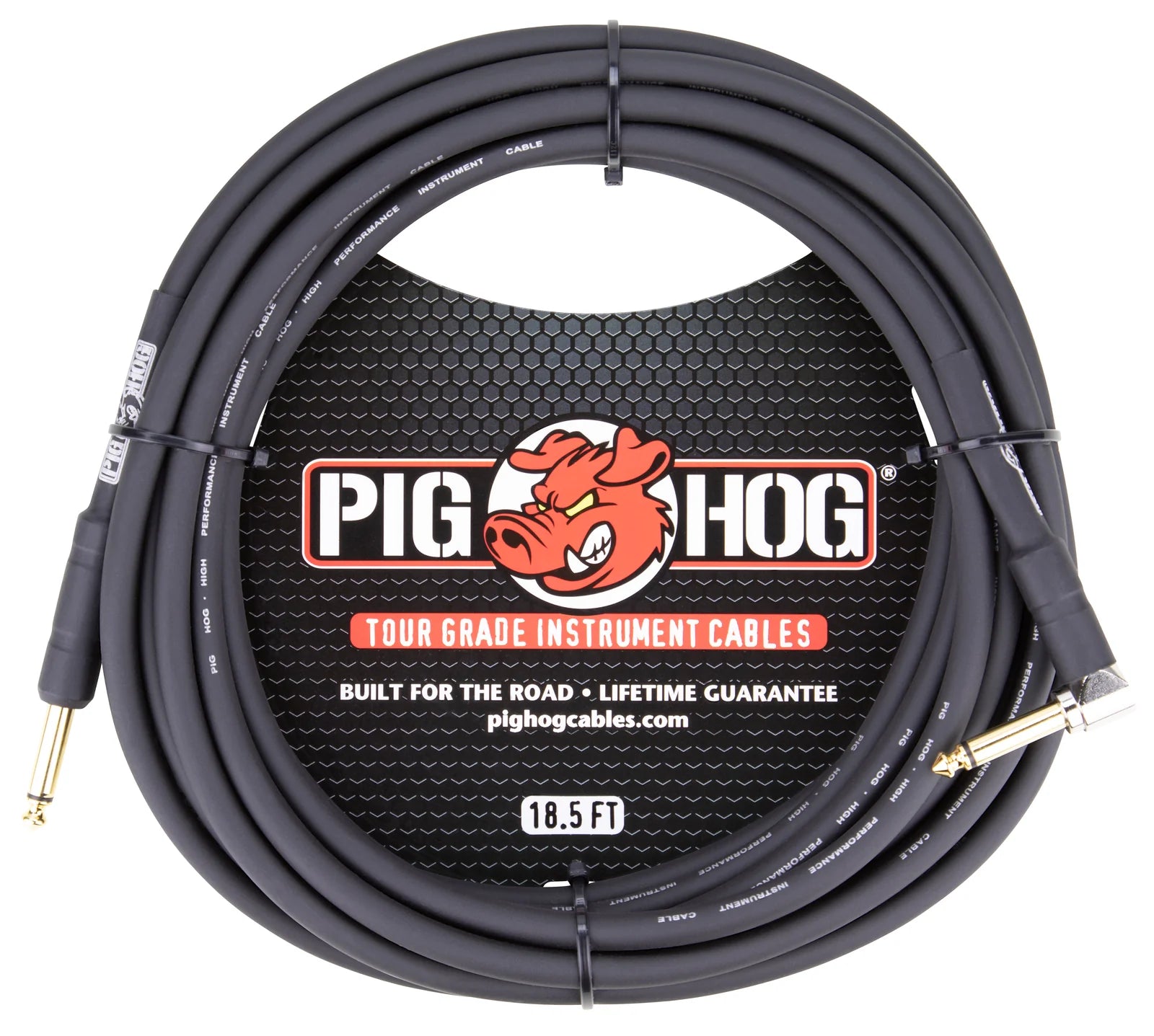 Pig Hog 8mm Instrument Cable-Right Angle - 18.5FT