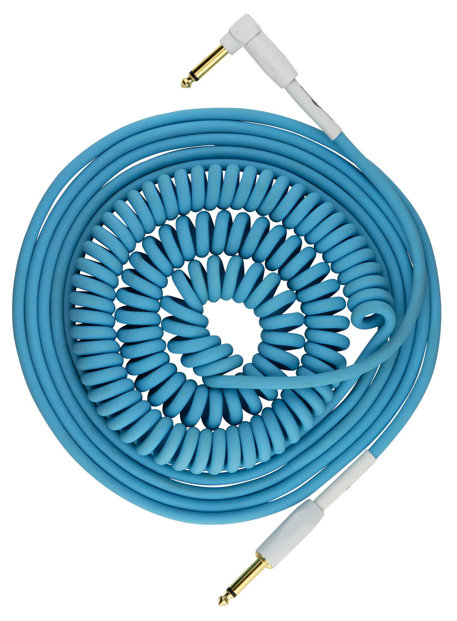 Pig Hog "Half Coil" Instrument Cable - Daphne Blue - 30FT