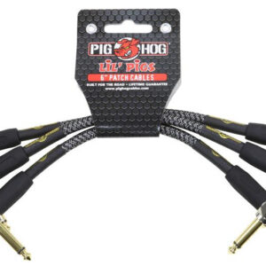 Pig Hog Lil Pigs Patch Cables-Amplifier Grill- 3 Pack - 6 Inches