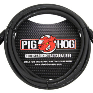 Pig Hog 8mm Mic Cable-10FT-Black
