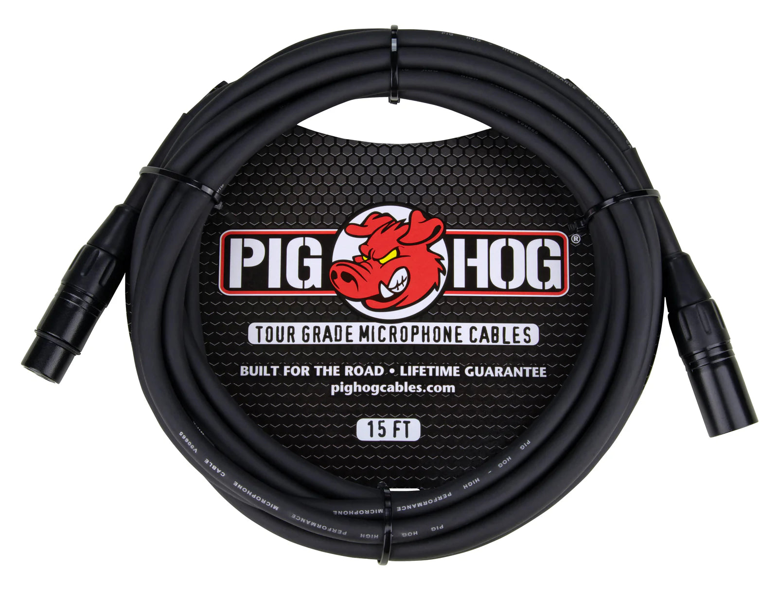 Pig Hog 8mm Mic Cable-15FT-Black