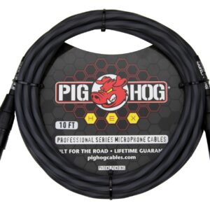 Pig Hog Hex Series Mic Cable-10FT-Grey