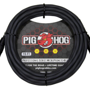 Pig Hog Hex Series Mic Cable-15FT-Grey