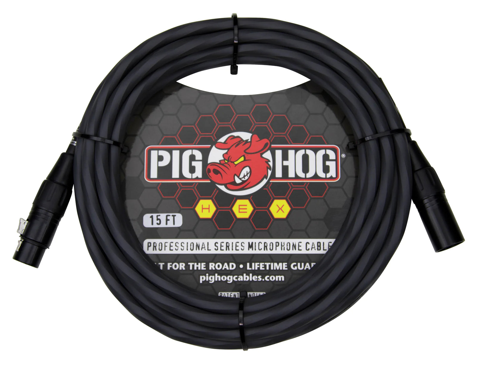 Pig Hog Hex Series Mic Cable-15FT-Grey
