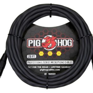 Pig Hog Hex Series Mic Cable-20FT-Grey