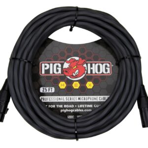 Pig Hog Hex Series Mic Cable-25FT-Grey