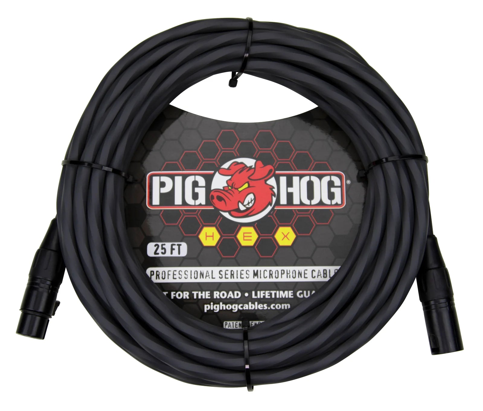 Pig Hog Hex Series Mic Cable-25FT-Grey