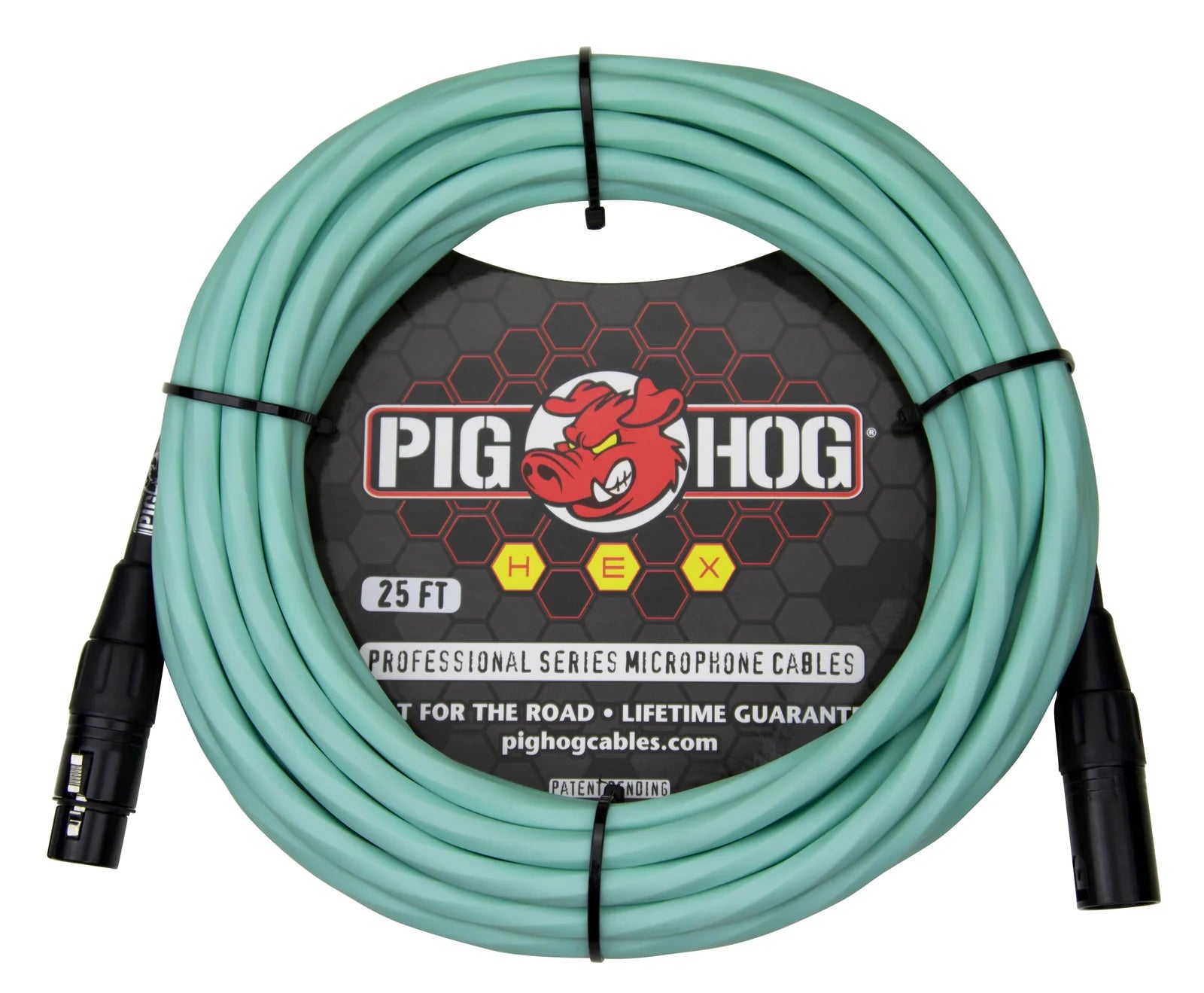 Pig Hog Hex Series Mic Cable-25FT-Seafoam Green