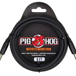 Pig Hog 1/4" TRS to 1/4" TRS Cable-6FT