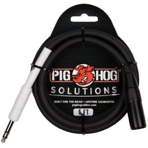 Pig Hog XLR (M) to 1/4" TRS-6FT