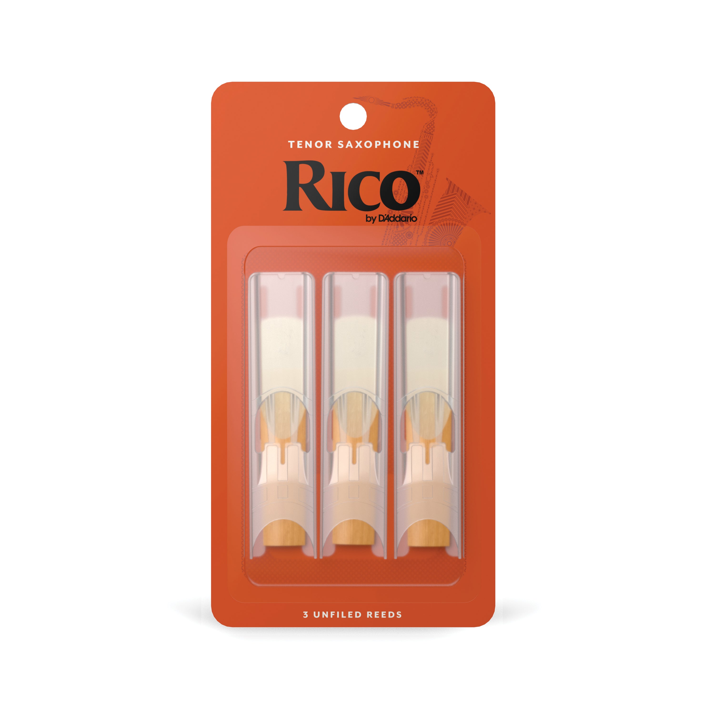 Rico By D'Addario Tenor Sax Reeds, Strength 2.5, 3-Reeds
