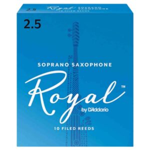 Rico Royal Soprano Saxophone Reeds - Strength 2.5 - 10-pack