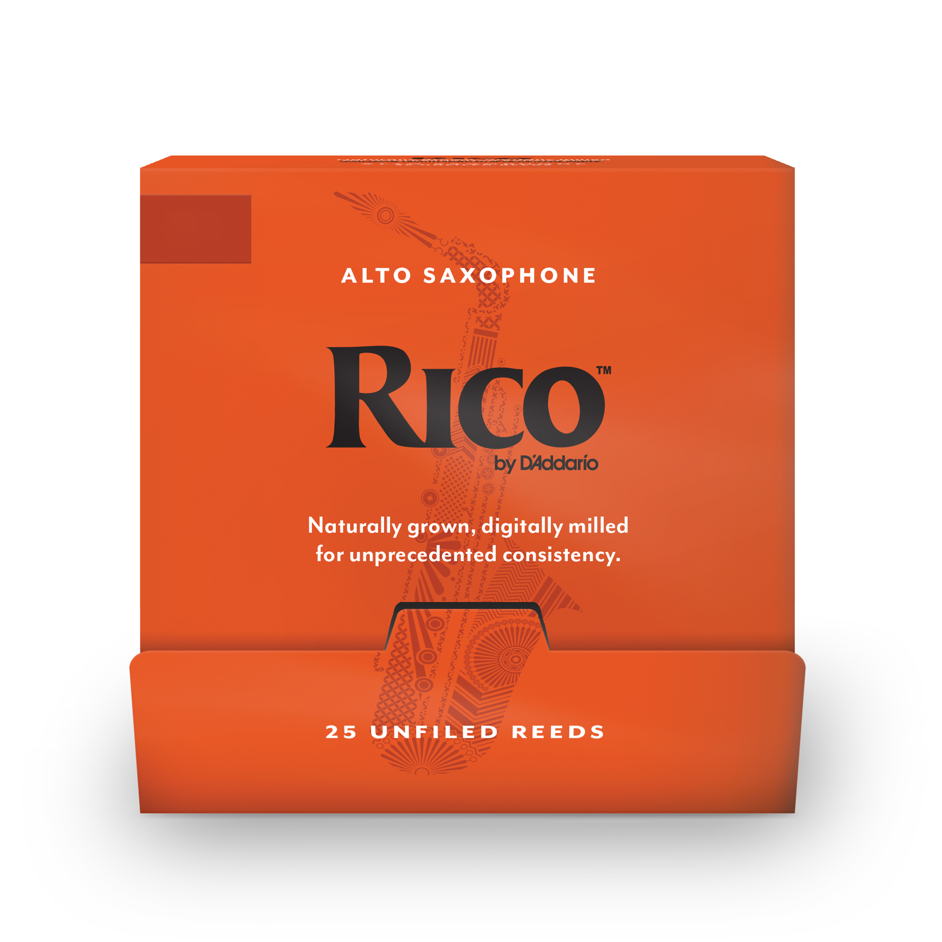 Rico By D'Addario Alto Sax Reeds, Strength 2.0, 25-Pack Individually Sealed