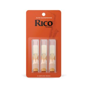 Rico By D'Addario Alto Sax Reeds, Strength 3.0, 3-Pack