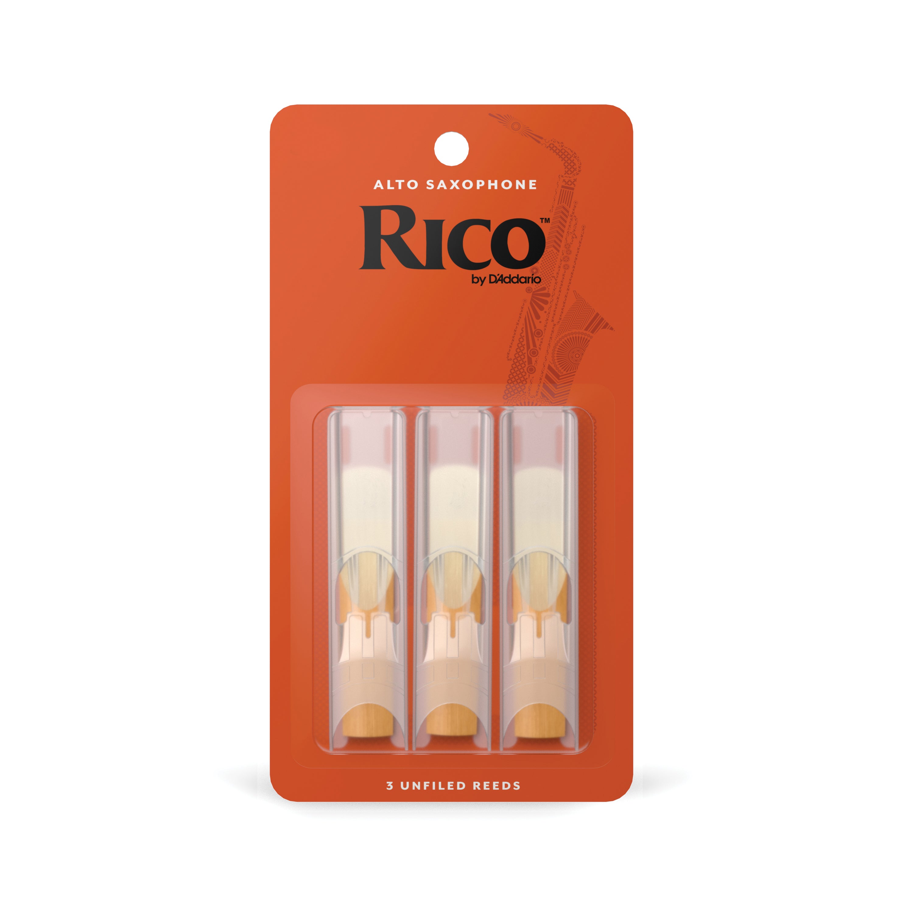 Rico By D'Addario Alto Sax Reeds, Strength 3.0, 3-Pack