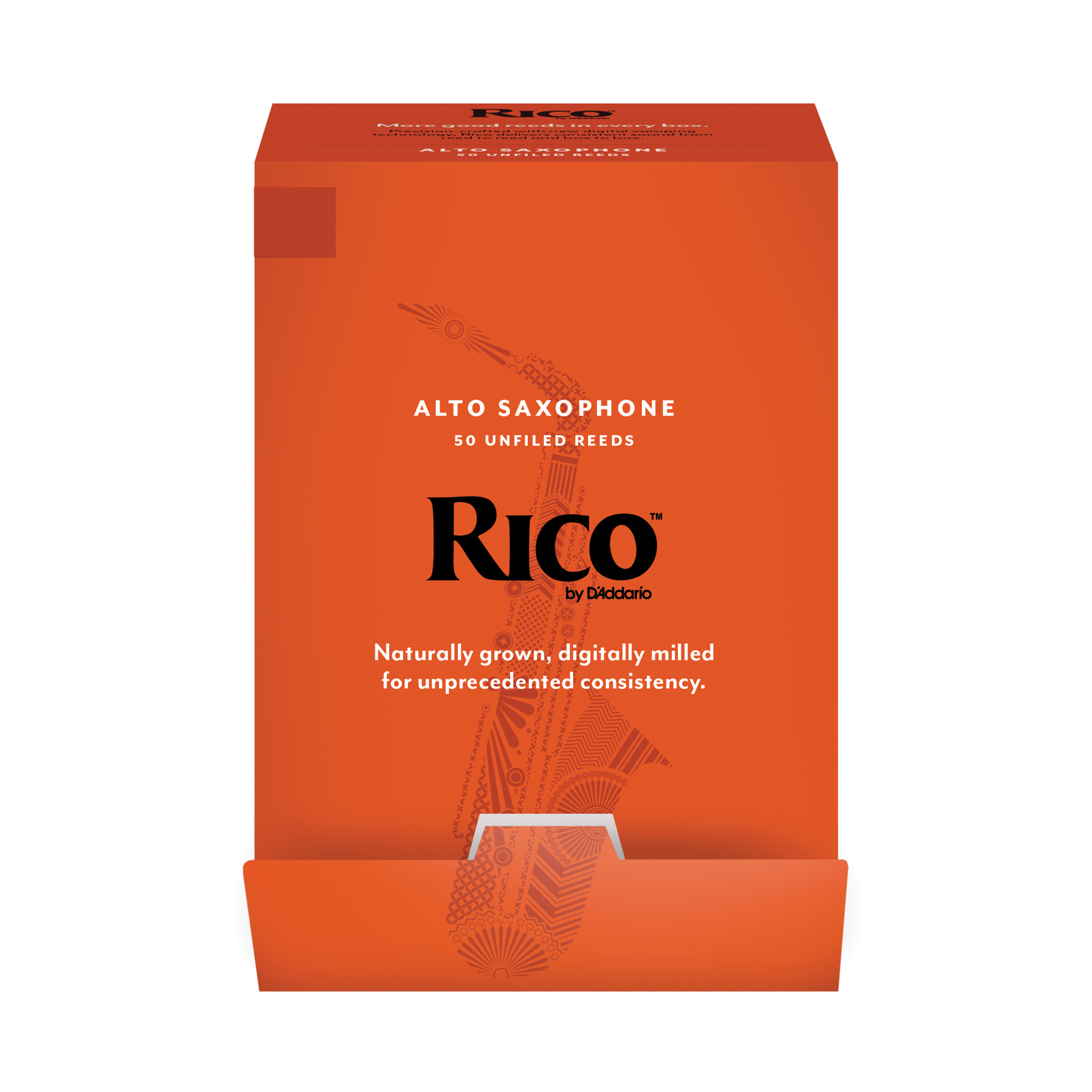 Rico By D'Addario Alto Sax Reeds, Strength 2.0, 50-Pack Individually Sealed
