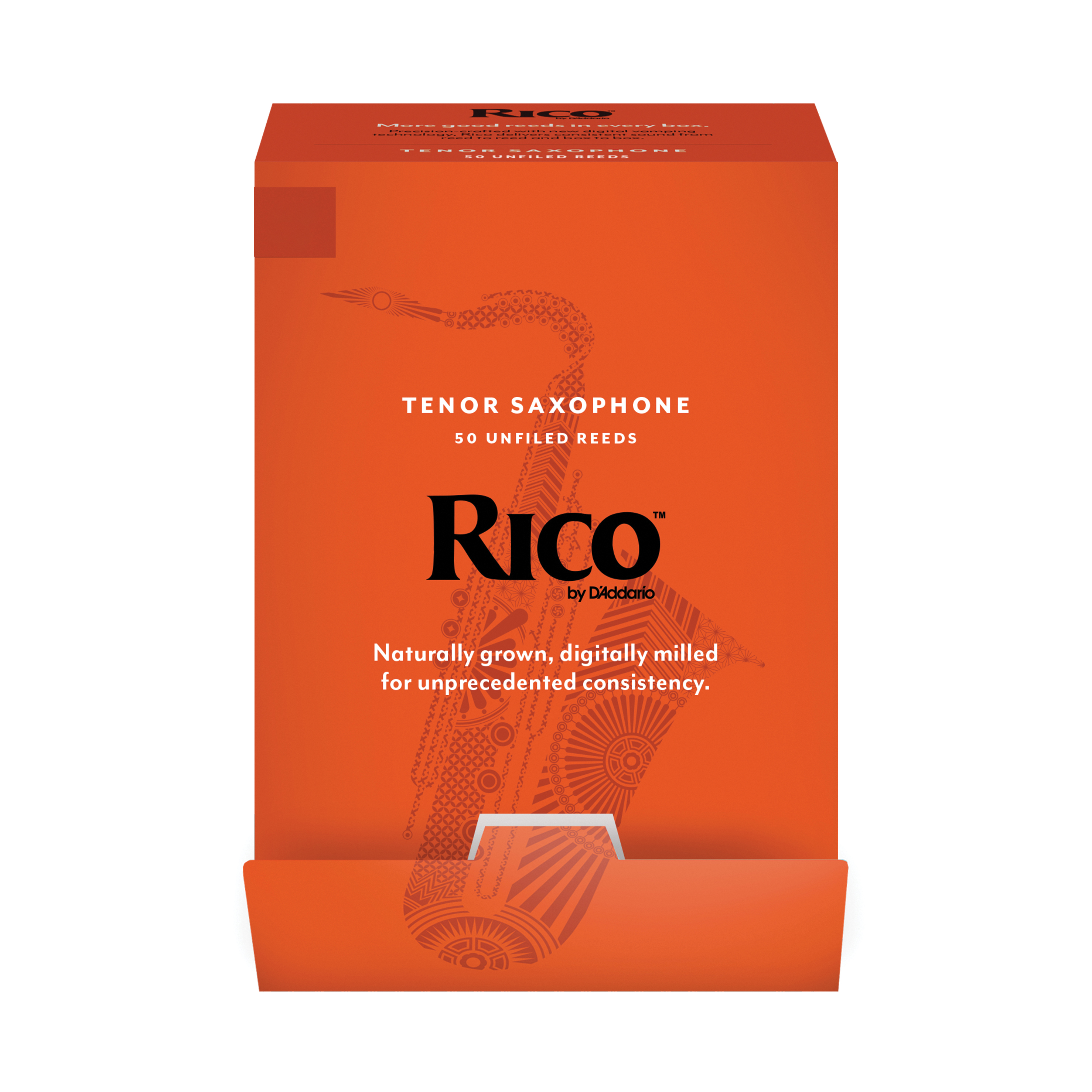Rico By D'Addario Tenor Sax Reeds, Strength 2.5, 50-Reeds-Individually Sealed