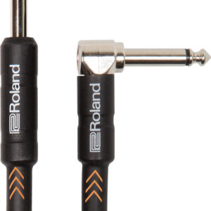 Roland RIC-B5A Black Series Instrument Cable-Straight To Right-Angle With 1/4-Inch Connectors - 5FT