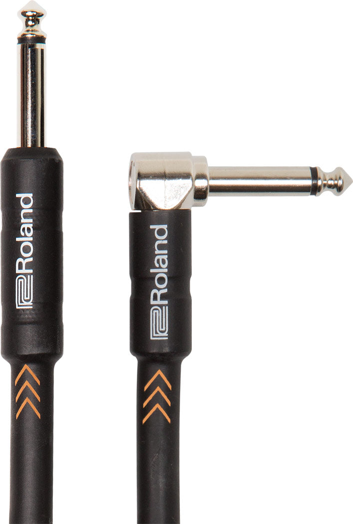 Roland RIC-B5A Black Series Instrument Cable-Straight To Right-Angle With 1/4-Inch Connectors - 5FT