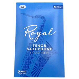 Royal By D'Addario Organic Tenor Sax Reeds - Strength 2.5 - 3-Pack