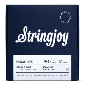 Stringjoy Nickel Wound 12-String Electric Guitar Strings-9-42 Super Light