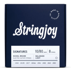 Stringjoy Nickel Wound 8-String Electric Guitar Strings-10-80 Light