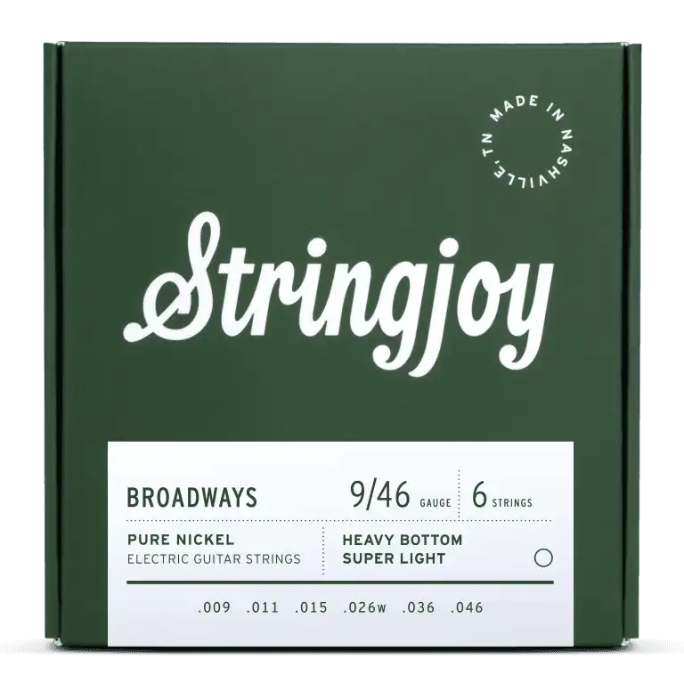 Stringjoy Broadway Pure Nickel Electric Guitar Strings-9-46 Super Light