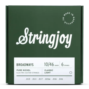 Stringjoy Broadway Pure Nickel Electric Guitar Strings-10-46 Classic Light
