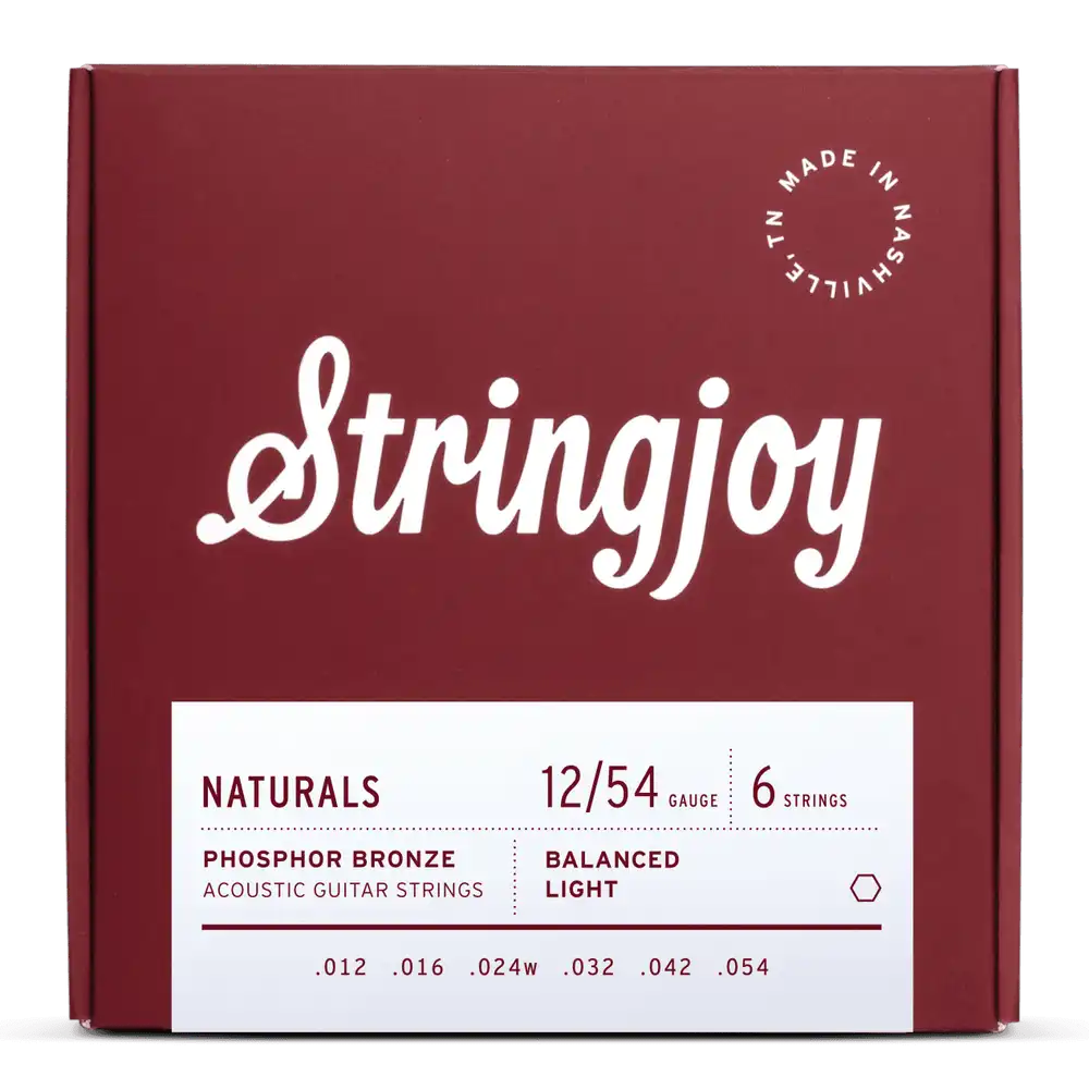 Stringjoy Naturals Phosphor Bronze Acoustic Set: 12-54 Light