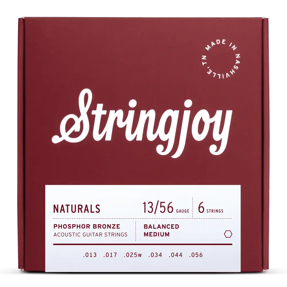 Stringjoy Naturals Phosphor Bronze Acoustic Guitar Set-13-56-Medium