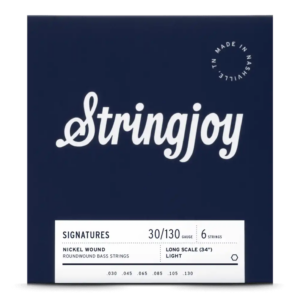 Stringjoy Nickel Wound 6-String Bass Strings-30-130 Light