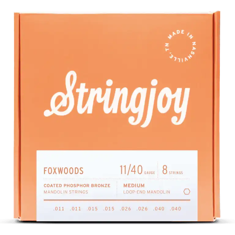 SJ-FW1140 Stringjoy Foxwoods Coated Phosphor Bronze Mandolin Strings-11-40 Medium
