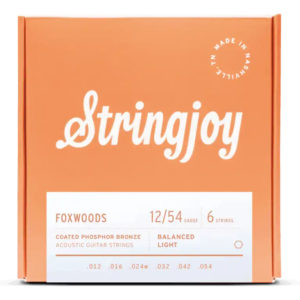 Stringjoy Foxwoods Coated Phosphor Bronze Acoustic Guitar Strings-12-54 Light