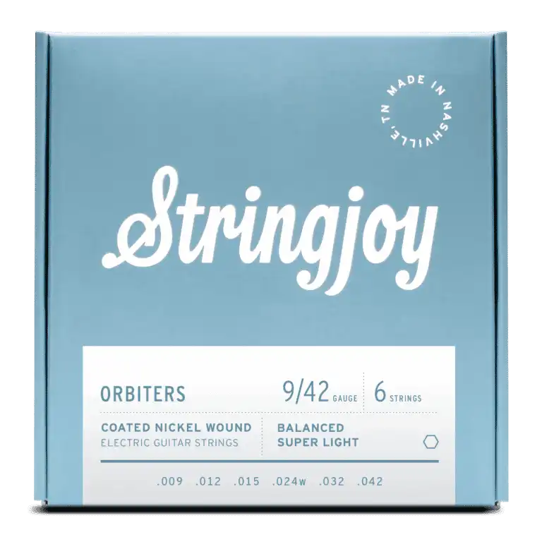 Stringjoy Orbiter Coated Nickel Wound Electric Guitar Strings-9-42 Super Light